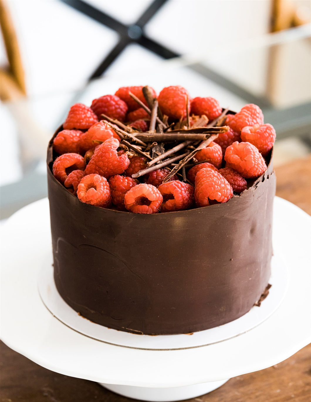 Raspberry Dark Chocolate Cake