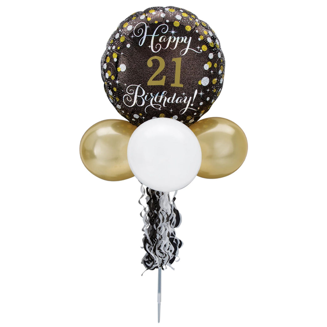 Sparkling Birthday Add-An-Age Balloon Yard Sign