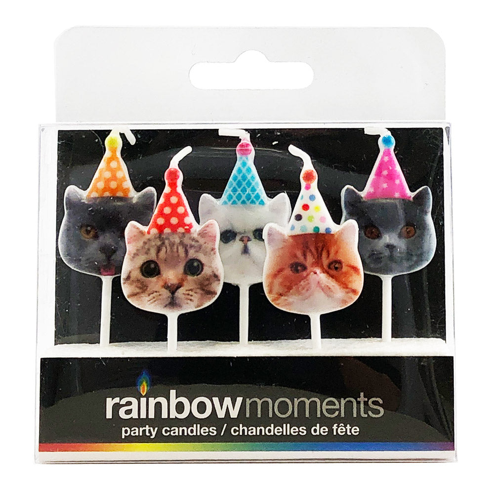 Party Cats Shaped Candles (5pk)