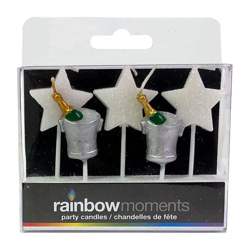 Champagne & Stars Paraffin Candles (5pk)